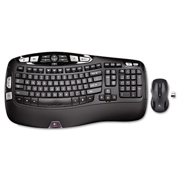 Logitech® Mk550 Wireless Wave Keyboard + Mouse Combo, 2.4 Ghz Frequency-30 Ft Wireless Range, Black freeshipping - TVN Wholesale